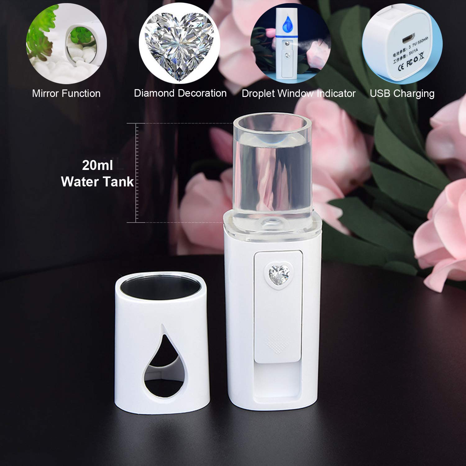 Nano Facial Steamer Mist Cleaning Pores Water SPA Moisturizing Hydrating Face Sprayer