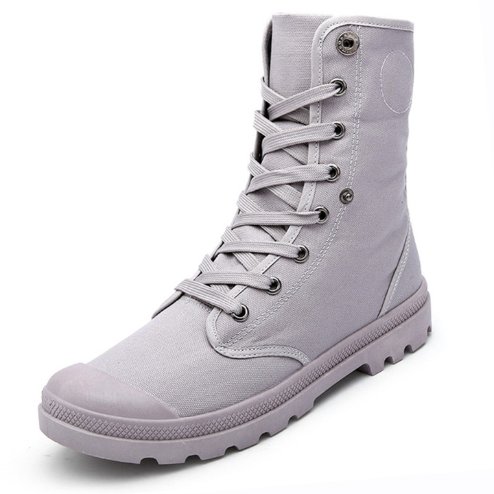 Limit promotion crazy buy large size men&apos;s Martin boots canvas high-top casual shoes