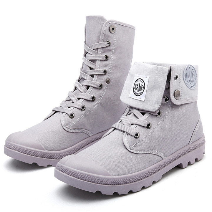 Limit promotion crazy buy large size men&apos;s Martin boots canvas high-top casual shoes