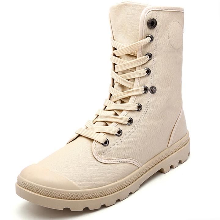 Limit promotion crazy buy large size men&apos;s Martin boots canvas high-top casual shoes