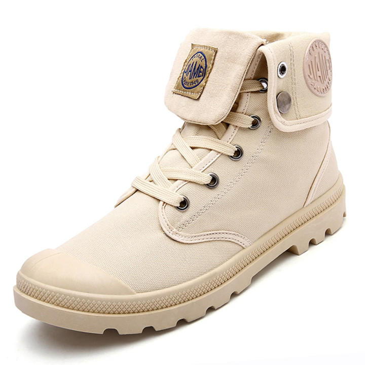 Limit promotion crazy buy large size men&apos;s Martin boots canvas high-top casual shoes