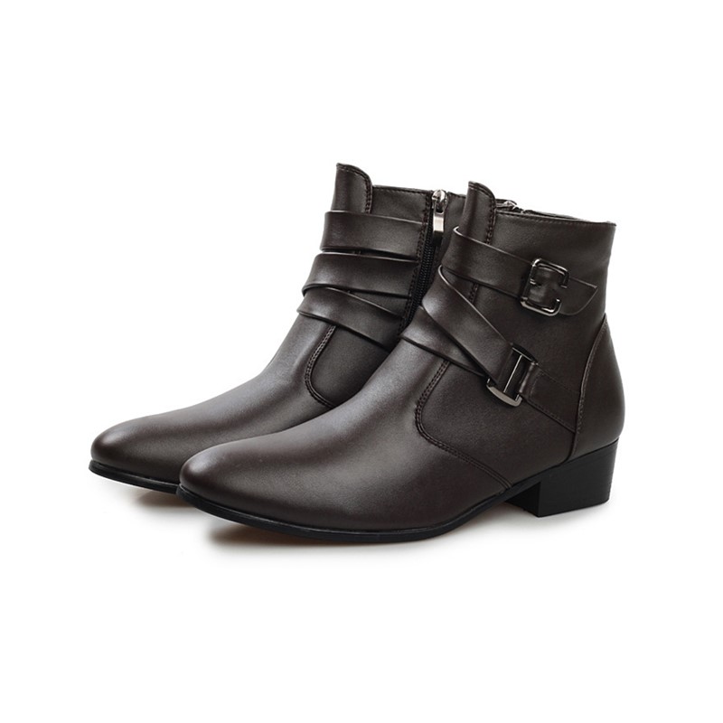Promotion Price Amazing Buy Fashion Men&apos;s PU Boots British Style Warm Men&apos;s Martin Boots