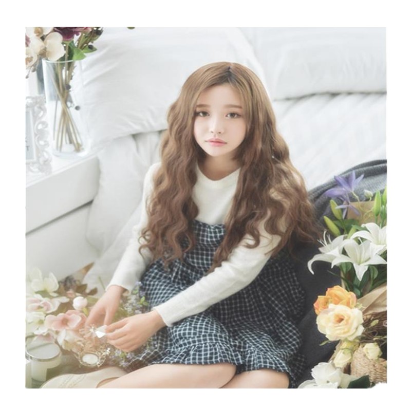 Crazy Price Waterripple Corn Long Curly Wigs Fashion Ladies Wig