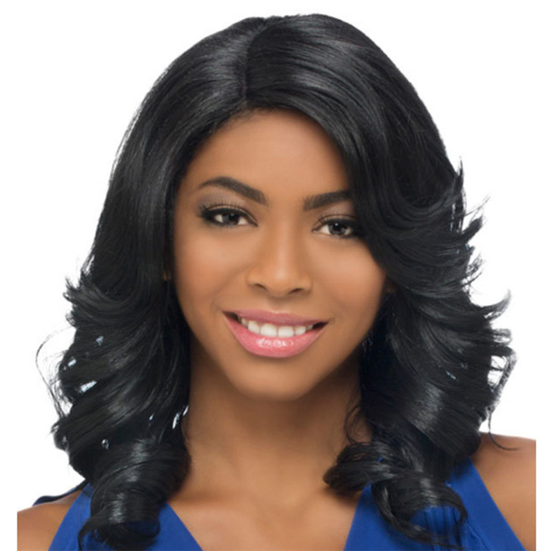 Crazy order flash price 3 hours long curly black wigs high temperature silk wig