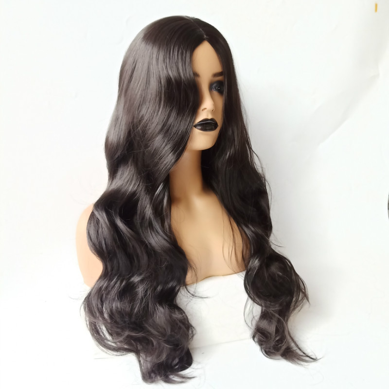 Fashion long fluffy curls wig women's wavelet wave synthesis hair wigs