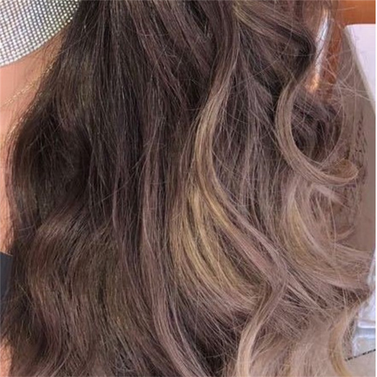 2019 New Mixed Colors Women's Medium-length Curly Wig