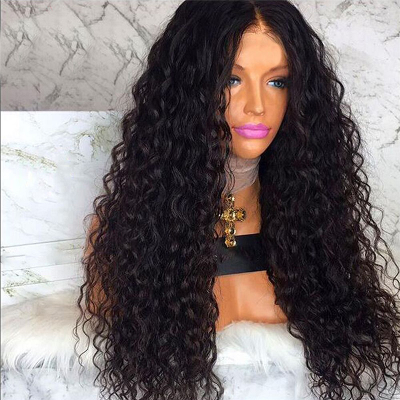 African black parting centre Bangs long small curly fluffy wig perm roll wigs