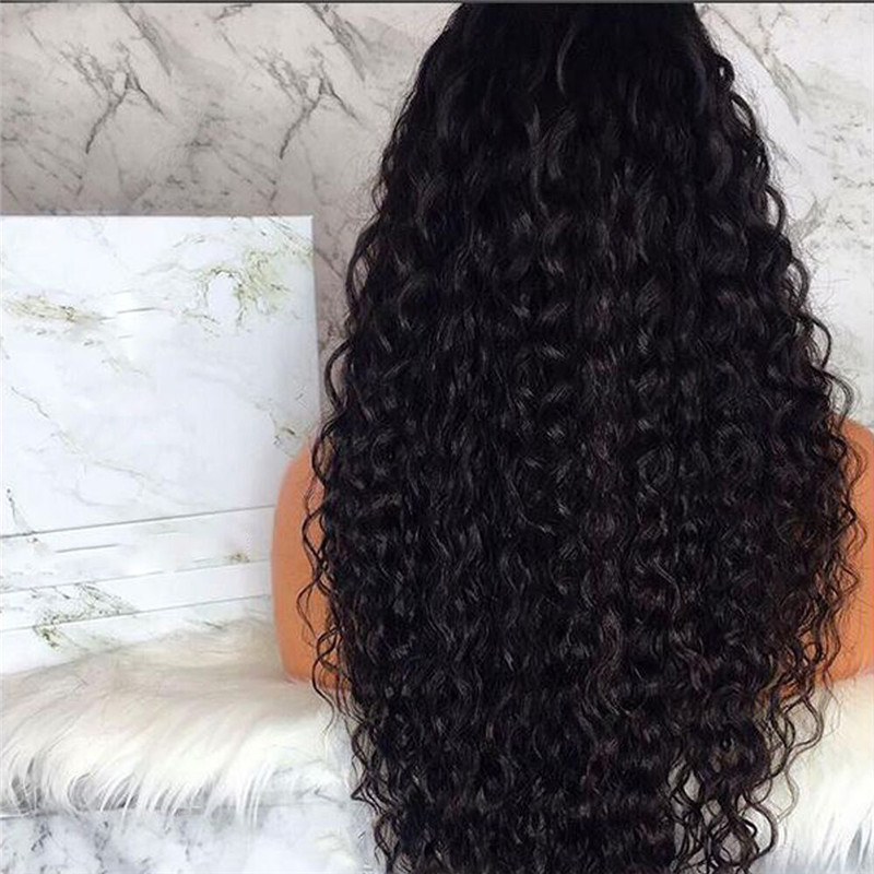 African black parting centre Bangs long small curly fluffy wig perm roll wigs