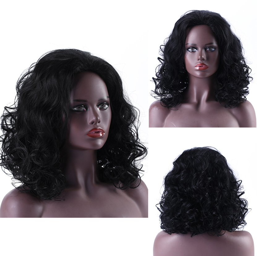 Promotion flash price popular curly hair wigs fashion ladies big wave wig