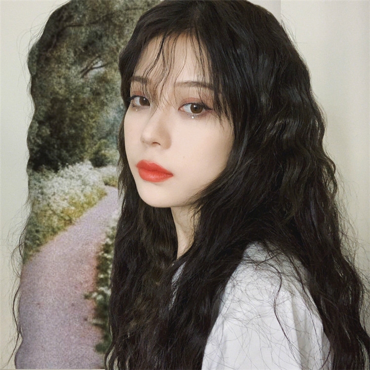 Hot sale new fashion long curled hair air bangs wool curled corn scald wigs