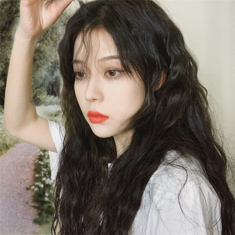 Hot sale new fashion long curled hair air bangs wool curled corn scald wigs