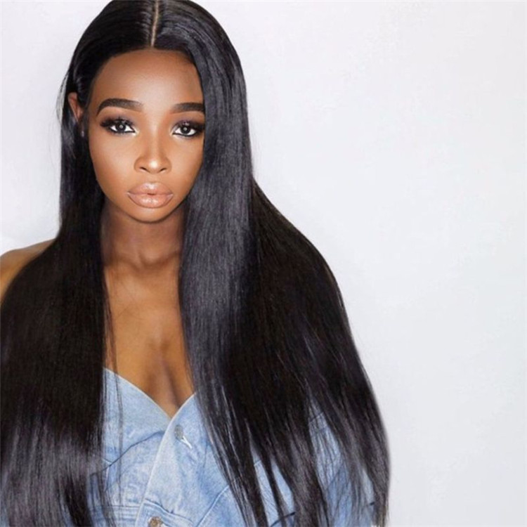 New fashion African ladies&apos; fashion wigs straight hair centre parting bangs  hair wigs