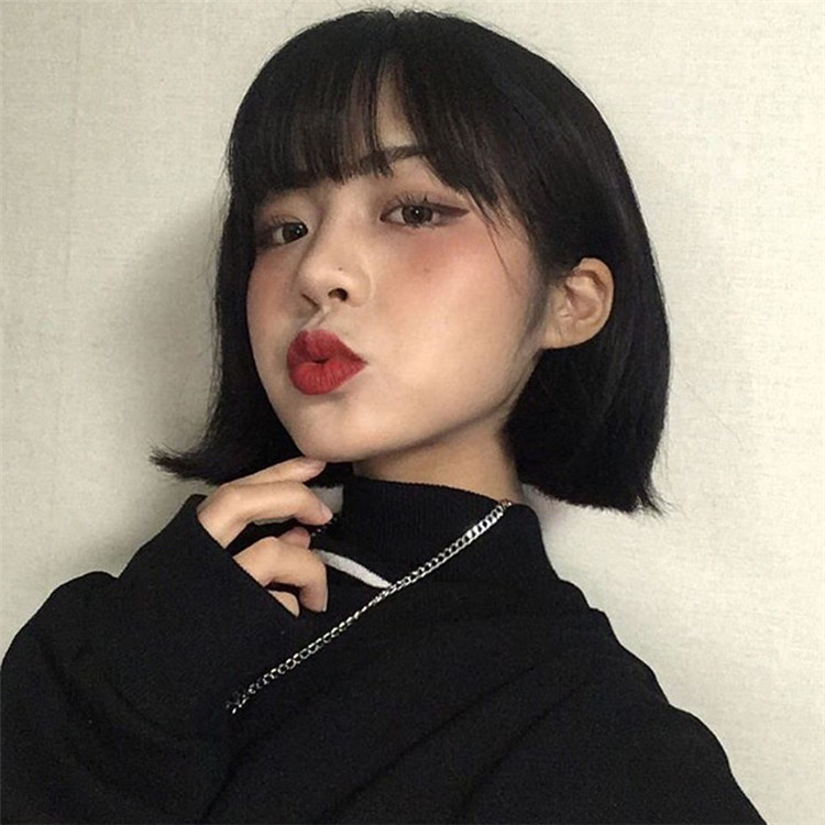 Fashion short straight Bobo Style high temperature silk wig head cover