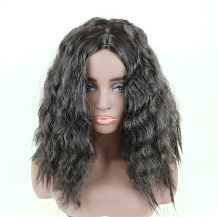 Limit promotion lower price African explosive head synthetic headgear black small curly hair wigs
