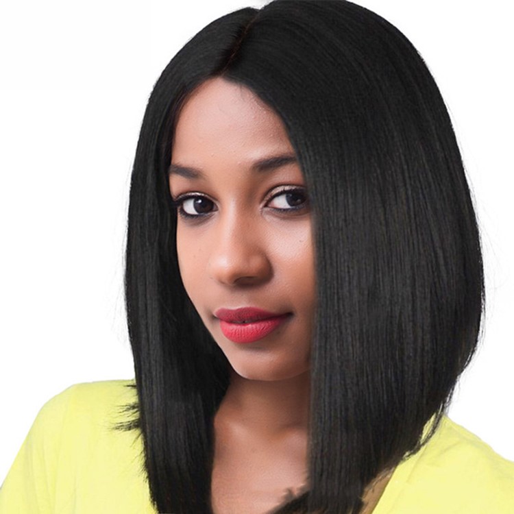 New fashion promotion price synthetic Bobo style short straight hair headgear wigs