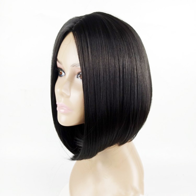 New fashion promotion price synthetic Bobo style short straight hair headgear wigs