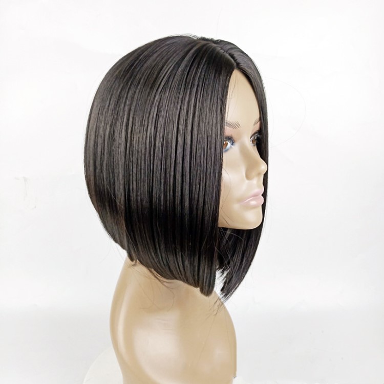 New fashion promotion price synthetic Bobo style short straight hair headgear wigs