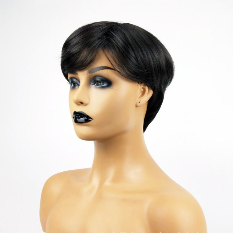 Africa hot selling synthetic headgear fashion short straight hair wig