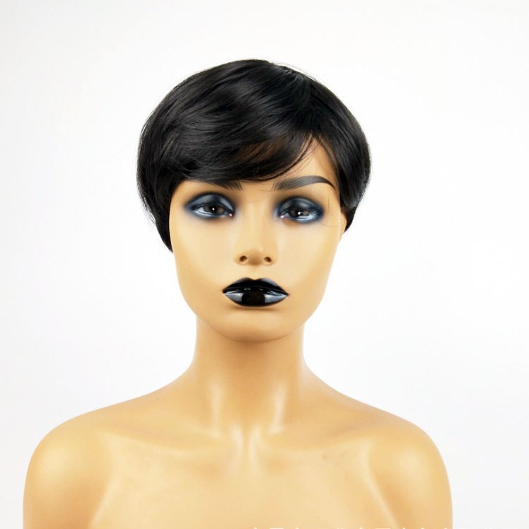 Africa hot selling synthetic headgear fashion short straight hair wig