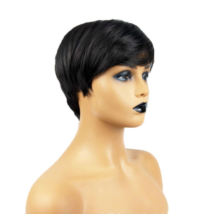 Africa hot selling synthetic headgear fashion short straight hair wig