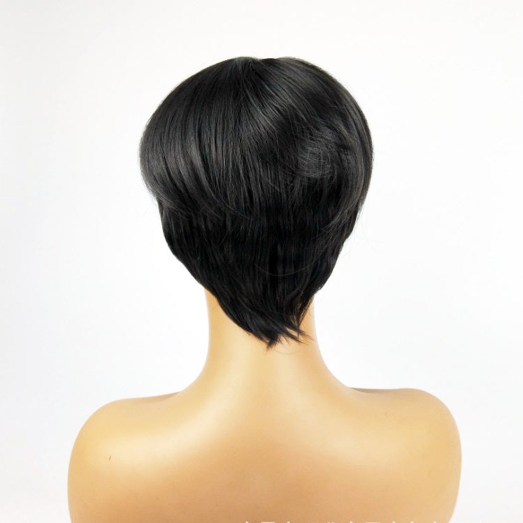 Africa hot selling synthetic headgear fashion short straight hair wig