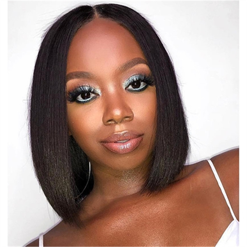 Fashion students' ladies' Bobo style hair high temperature silk short straight hair wigs