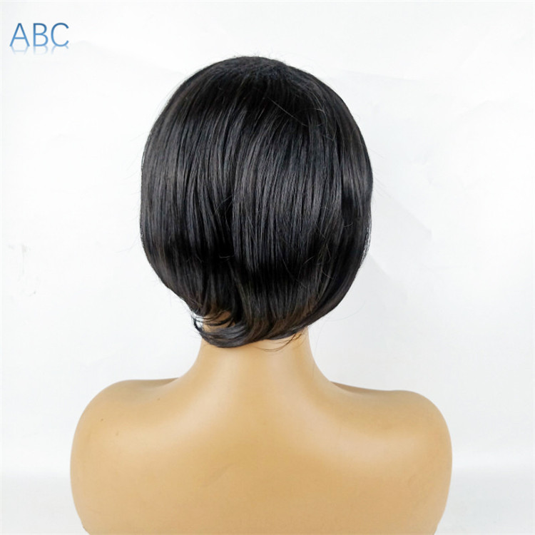 New fashion short hair Bobo slant bangs high temperature silk full head cover ladies students wigs