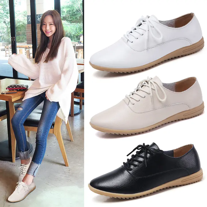 cream flat shoes ladies