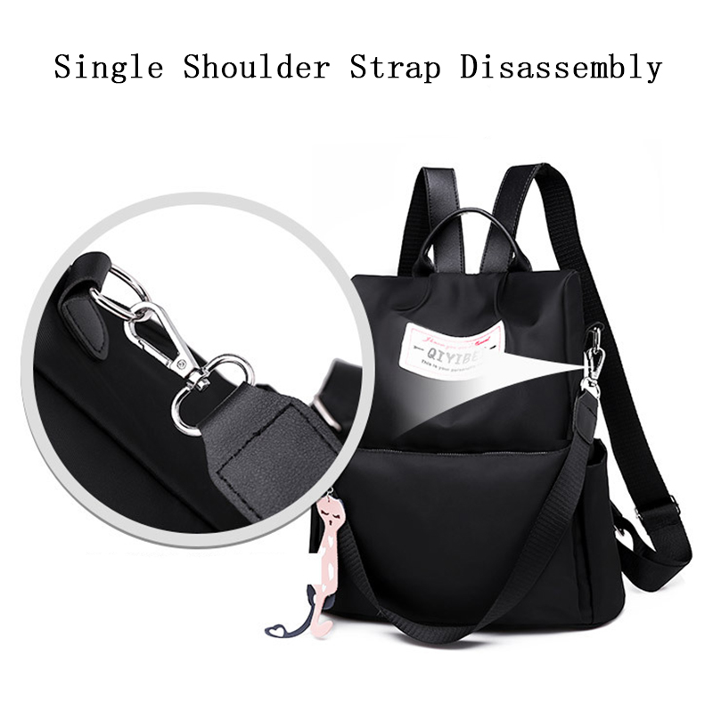 LARAINE Kitten Pendant oxford One Shoulder Two Shoulders Multi-Function And Large Capacity Schoolbag