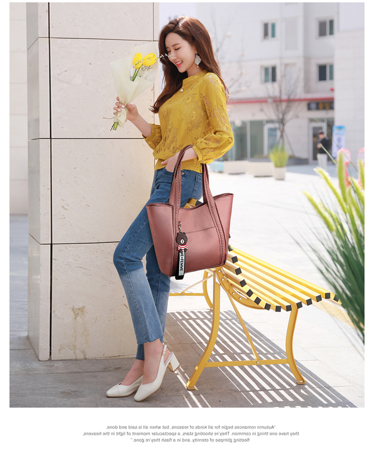 New Fashion PU Leather Seiko Making Large Capacity Women&apos;s Bag