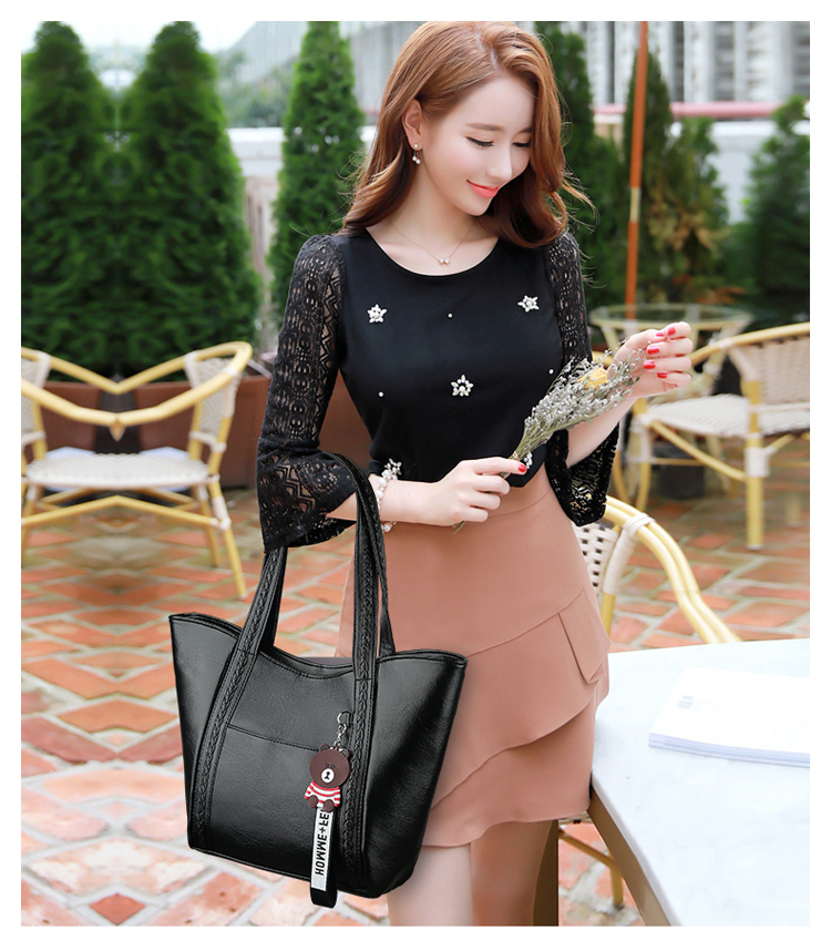 New Fashion PU Leather Seiko Making Large Capacity Women&apos;s Bag