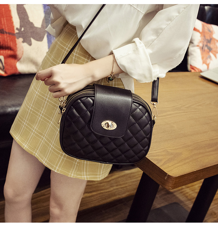 LARAINE Crossbody Bags for Women High Capacity 3 Layer Shoulder Bag Handbag PU Leather Women