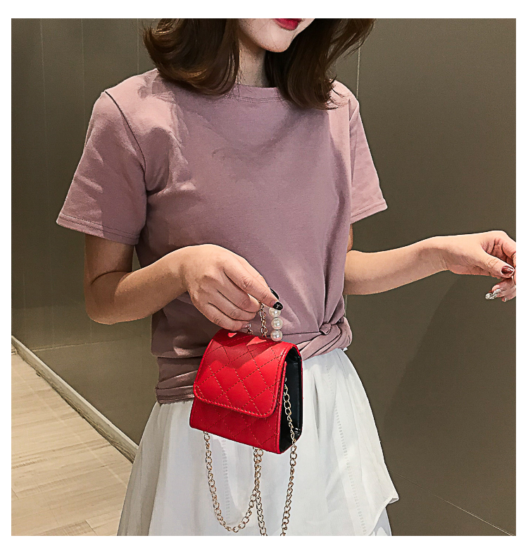 Embroidered thread chain small bag fashion portable small messenger single shoulder