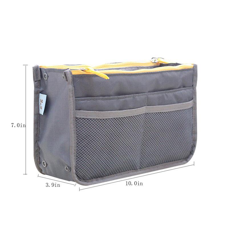 Thicken Large Capacity Cosmetic Storage Bag Nylon Travel Insert Organizer Handbag Purse Makeup Bag