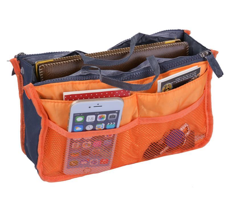 Thicken Large Capacity Cosmetic Storage Bag Nylon Travel Insert Organizer Handbag Purse Makeup Bag