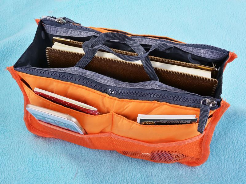 Thicken Large Capacity Cosmetic Storage Bag Nylon Travel Insert Organizer Handbag Purse Makeup Bag
