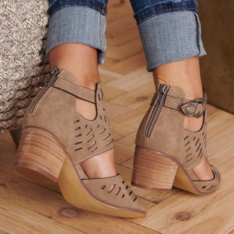 Women Sandals High Heel Gladiator Buckle Strap Fashion Shoes Woman Sandalias Mujer
