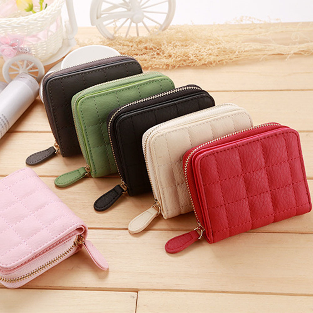 Women Ladies Wallet Leather Zip Coin Women Ladies Wallet Leather Zip Coin Purse Clutch Mini Card