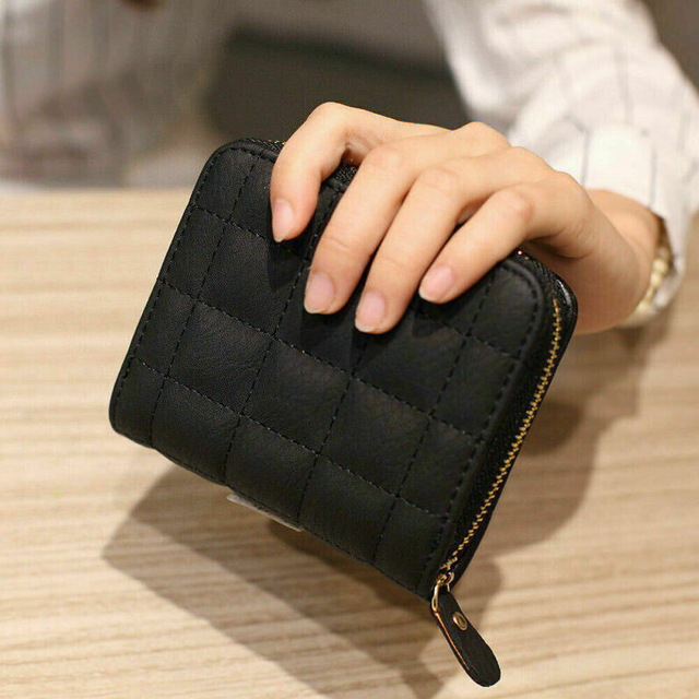 Women Ladies Wallet Leather Zip Coin Women Ladies Wallet Leather Zip Coin Purse Clutch Mini Card