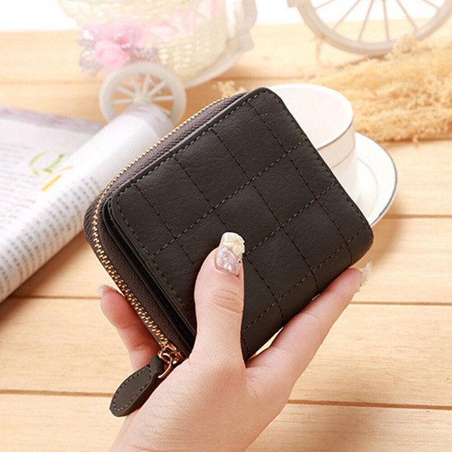 Women Ladies Wallet Leather Zip Coin Women Ladies Wallet Leather Zip Coin Purse Clutch Mini Card