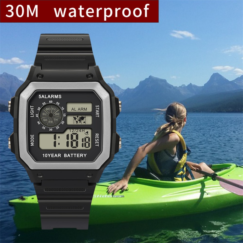 Waterproof Wrist Watch Luxury Fashion High-End Multi-Function Military 30M Sports LED Waterproof