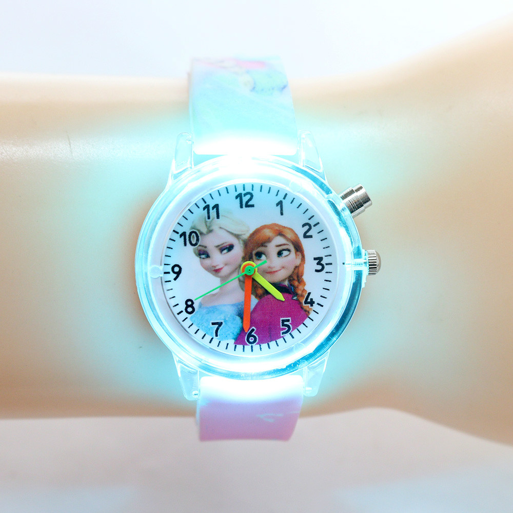 Children Watches Kids Spiderman Colorful Light Source Boys Watch Girls Party Gift Clock