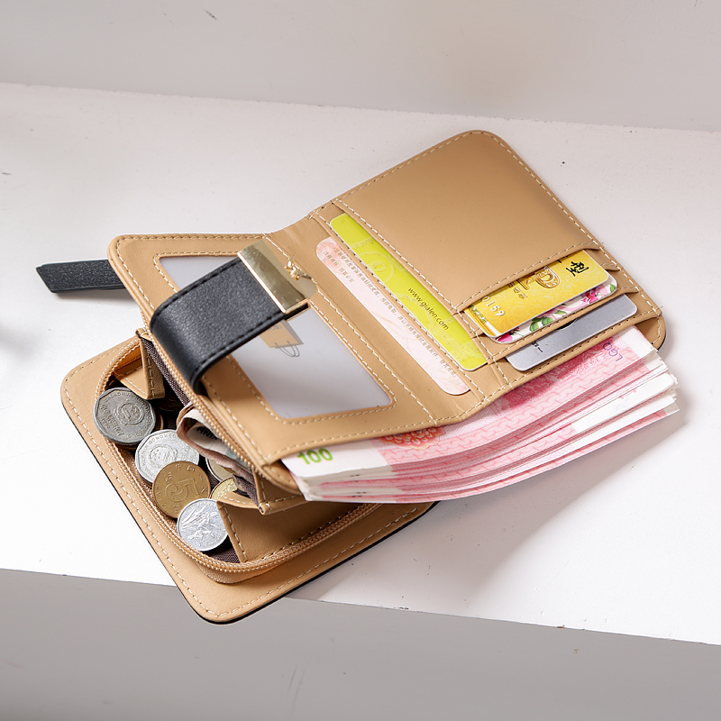 Fashion Women&apos;s Wallet Female Short Wallets Hollow Leave Pouch Handbag for Women Coin PU Wallets
