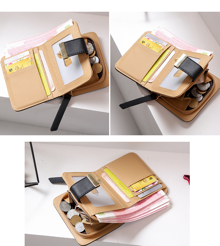 Fashion Women&apos;s Wallet Female Short Wallets Hollow Leave Pouch Handbag for Women Coin PU Wallets