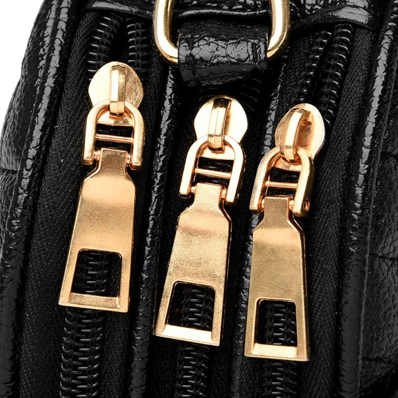 Summer Small Shoulder Girl Messenger Bag Female Three Layers Circle Luxury Handbags Crossbody Bags New Versatile Multi-layer Soft Leather One-shoulder Crossbody Bag Oblique Backpack
