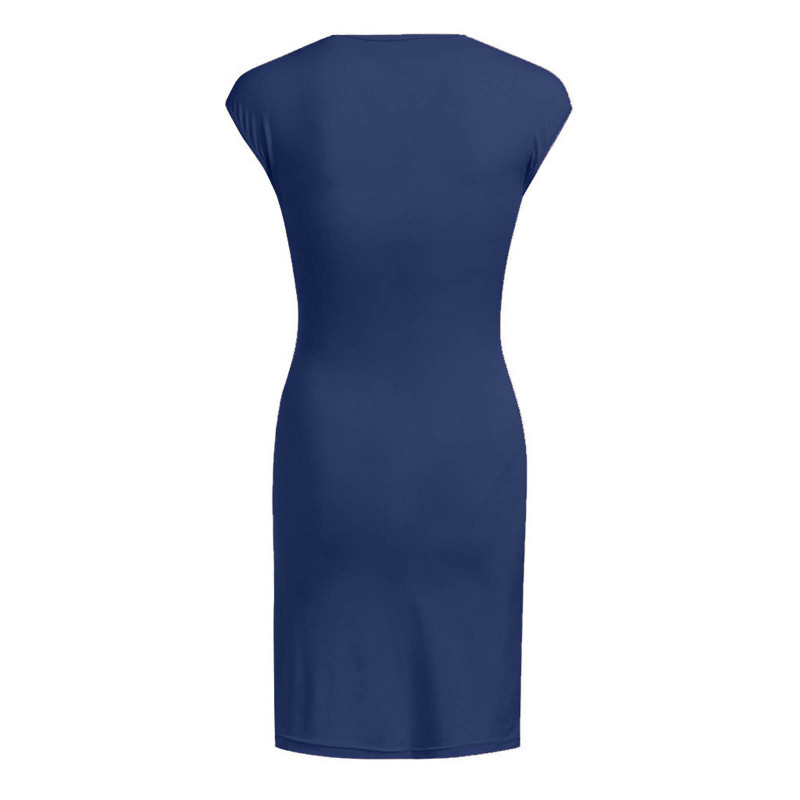 Maternity Dresses Round Neck Sleeveless Solid Color Printing Cute Pregnancy Maternity Clothing