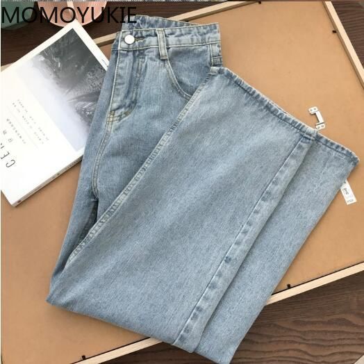 High Waist Women&apos;s FashionJeans Woman Girls Women Wide Leg Pants Female Jean Trousers &amp; Leggings