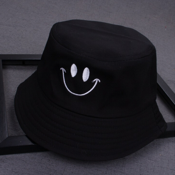 1PC Women Smile Bucket Hat Double Sided Bucket Hat Smiling Face Unisex  Hats &amp; Caps