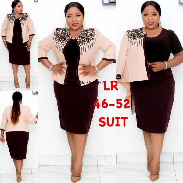 Africa Plus Size Women's Dress 2 Piece Sets Spring Autumn New  Plus Size Women's Clothing