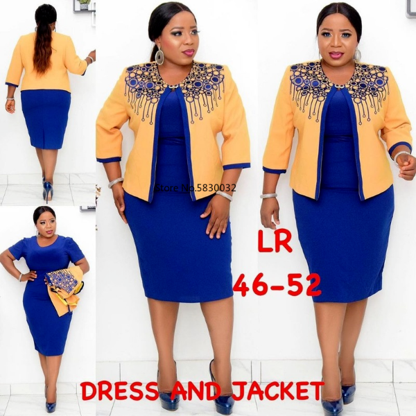 Africa Plus Size Women's Dress 2 Piece Sets Spring Autumn New  Plus Size Women's Clothing
